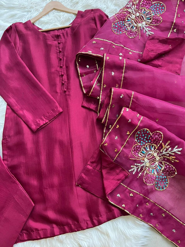 Farshi shalwar suit-blush pink