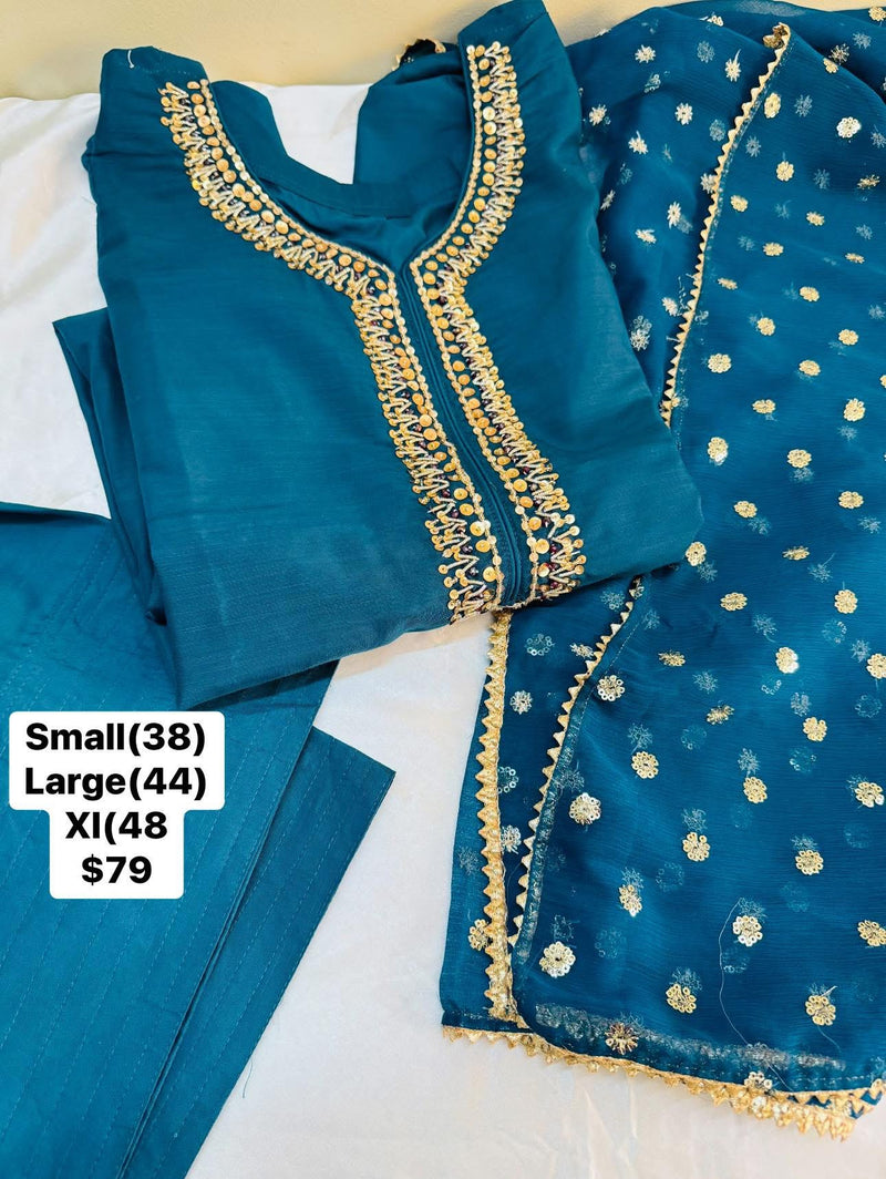 Farshi shalwar suit - Zinc  - 01