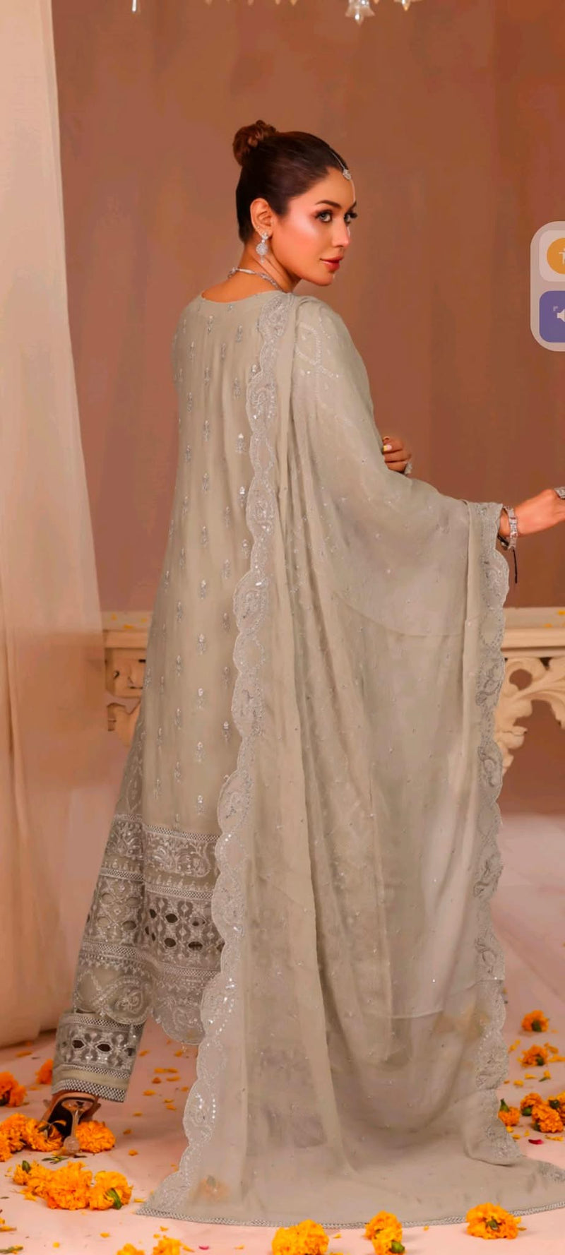 Noori Embroiderd chiffon 3pc