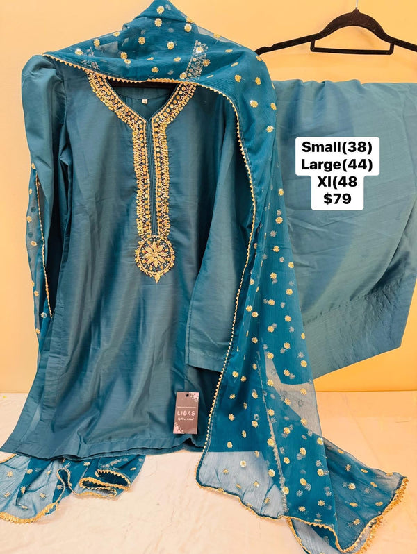 Farshi shalwar suit - Zinc  - 01
