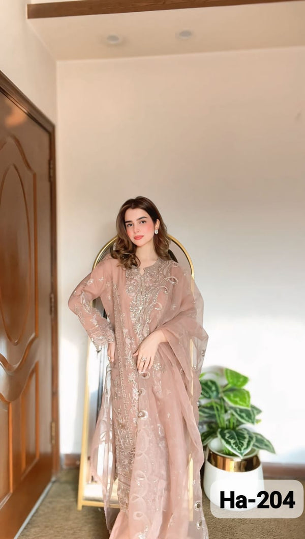 Luxury pakistani party wear formal-organza 3pc