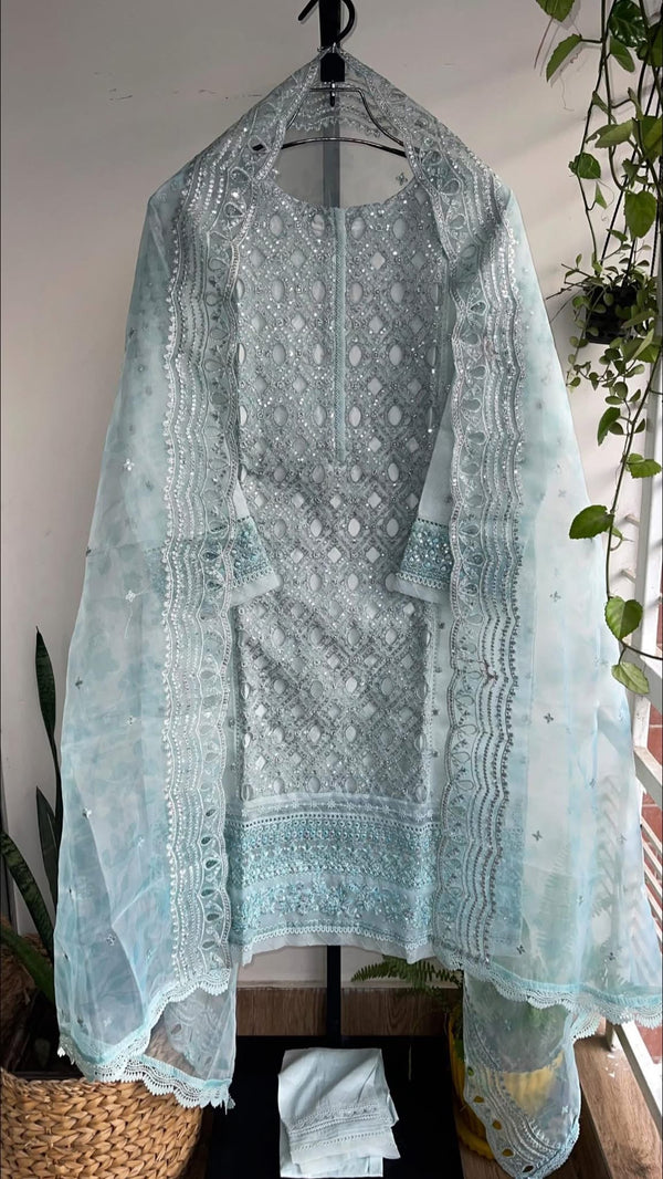 HZ - Falsafe organza -sky blue