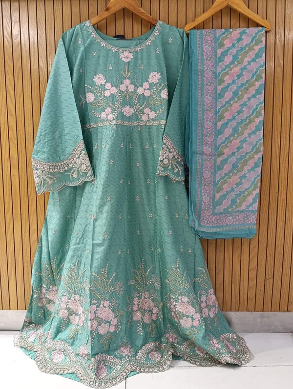 Binsaeed luxury festive frocks 3pc