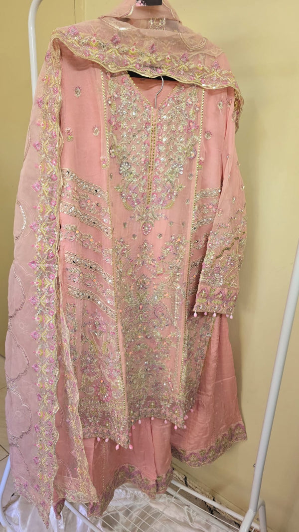 Luxury party wear formal chiffon 3pc