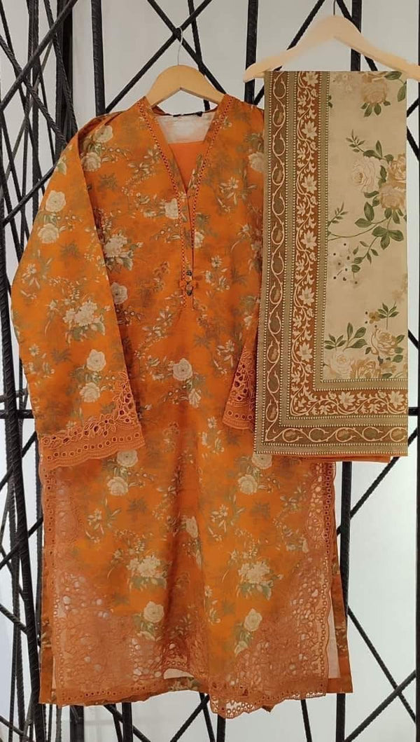 Sadabahar khaddar 3pc suit