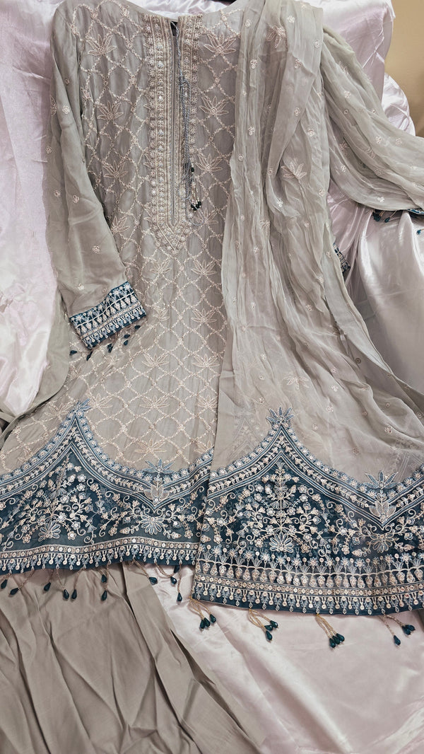 Cross stitch - chiffon 3 piece - elaha