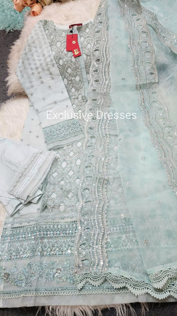 HZ - Falsafe organza -sky blue