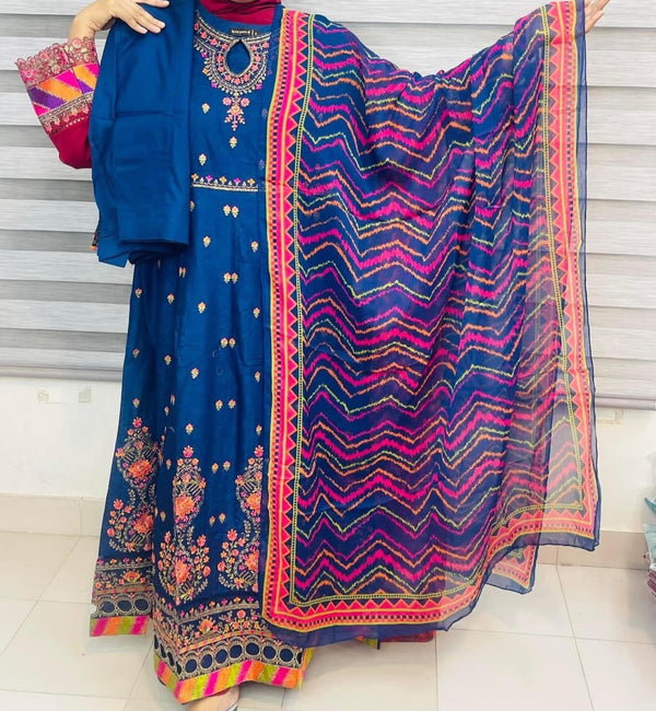 Binsaeed luxury festive frocks 3pc