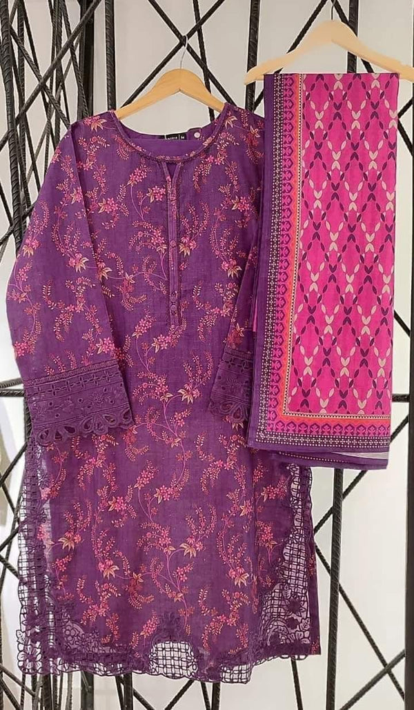 Sadabahar khaddar 3pc suit
