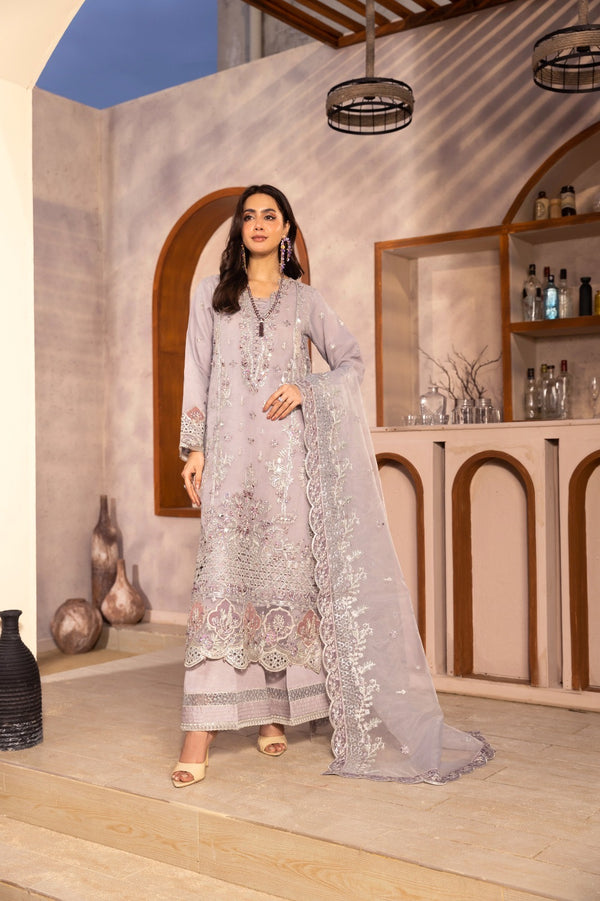 Luxury pakistani party wear formal-organza 3pc