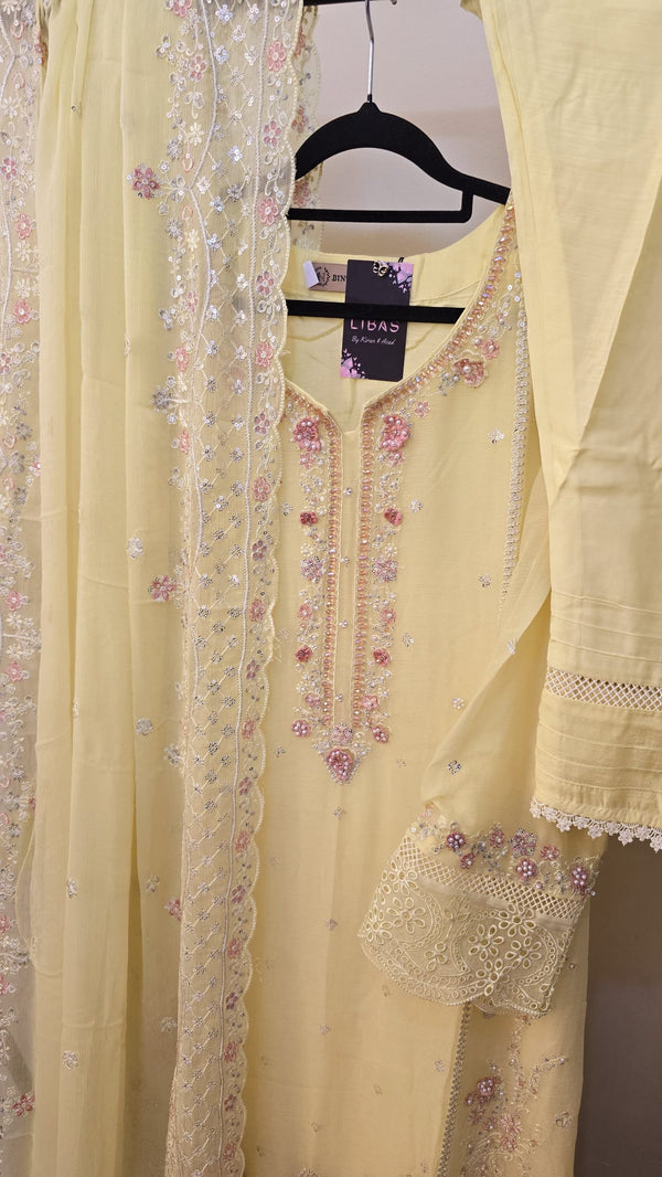 Noori Embroiderd chiffon 3pc