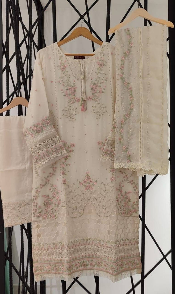 HZ - Fasaane chiffon -white