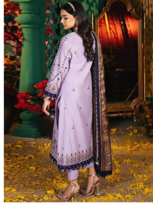 Asim Jofa Purple Embroidered Stitched Suit