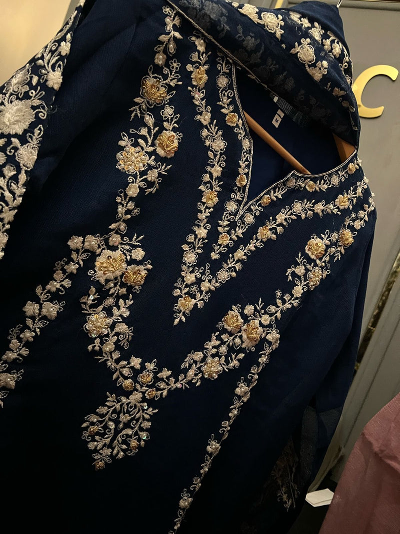 Khaadi Net -3pc -Blue