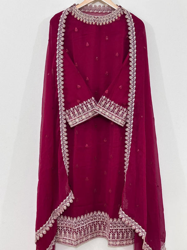 AN-Chiffon 3pc- Red
