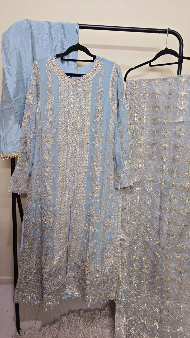 Luxury pakistani party wear formal-chiffon