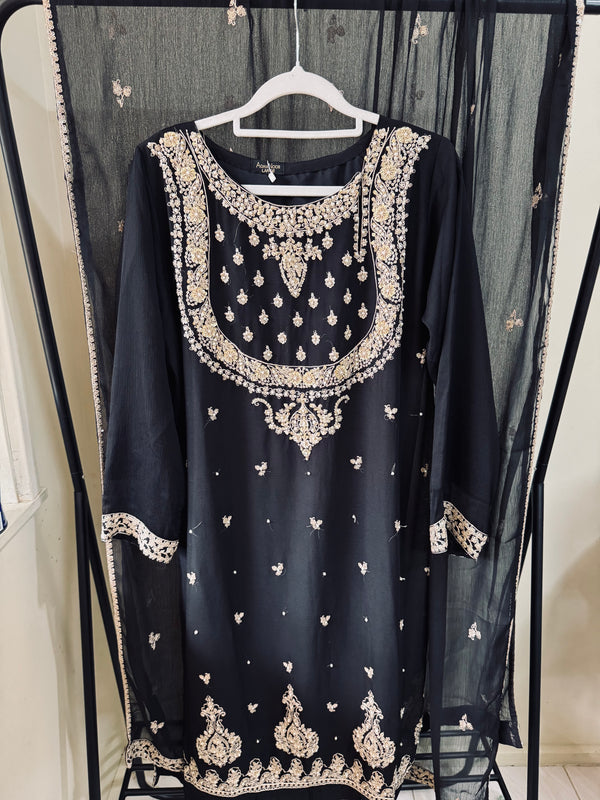 AN-Chiffon 2pc-black