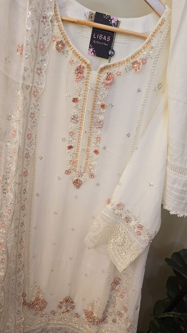 Noori Embroiderd chiffon 3pc