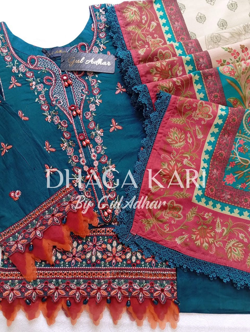 Dhaga Kari Premium Embroidered Cambric