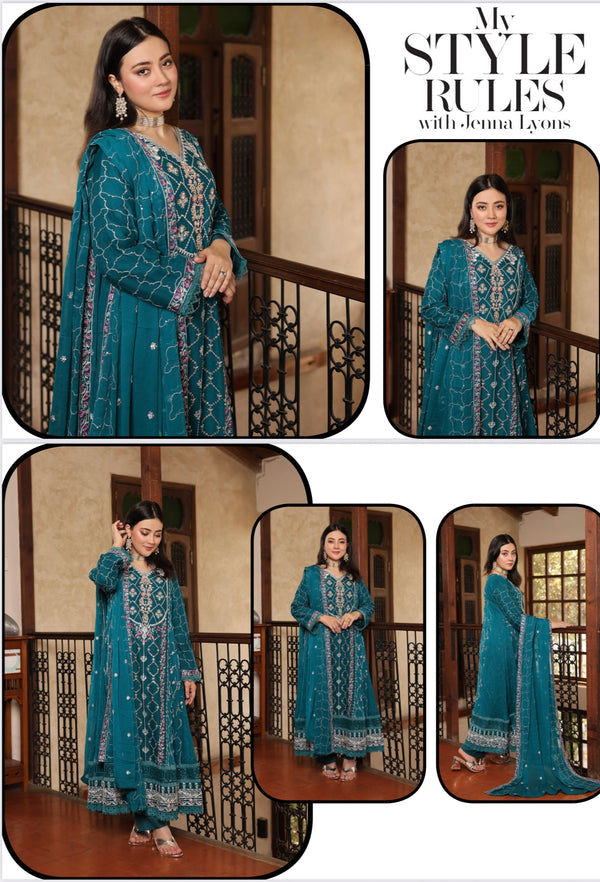 Aghanoor inspired chiffon Gown/Maxi
