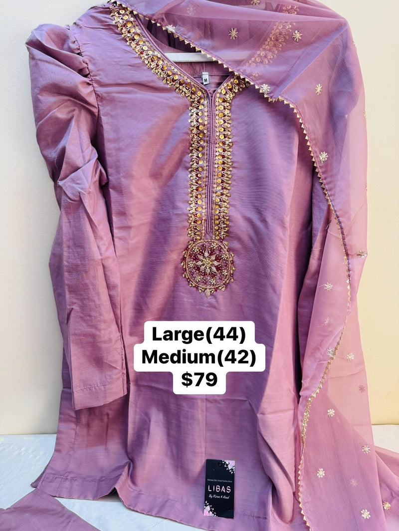 Farshi shalwar suit - light purple  - 01