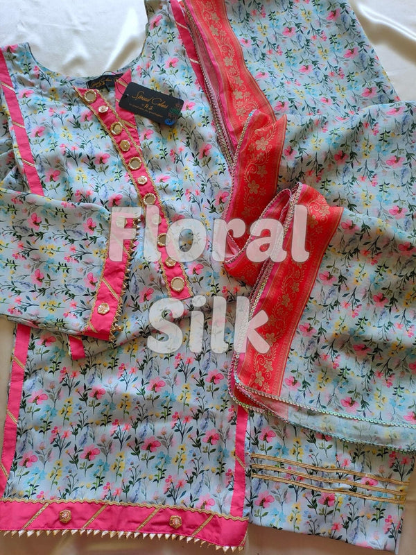 Silk 3pc floral