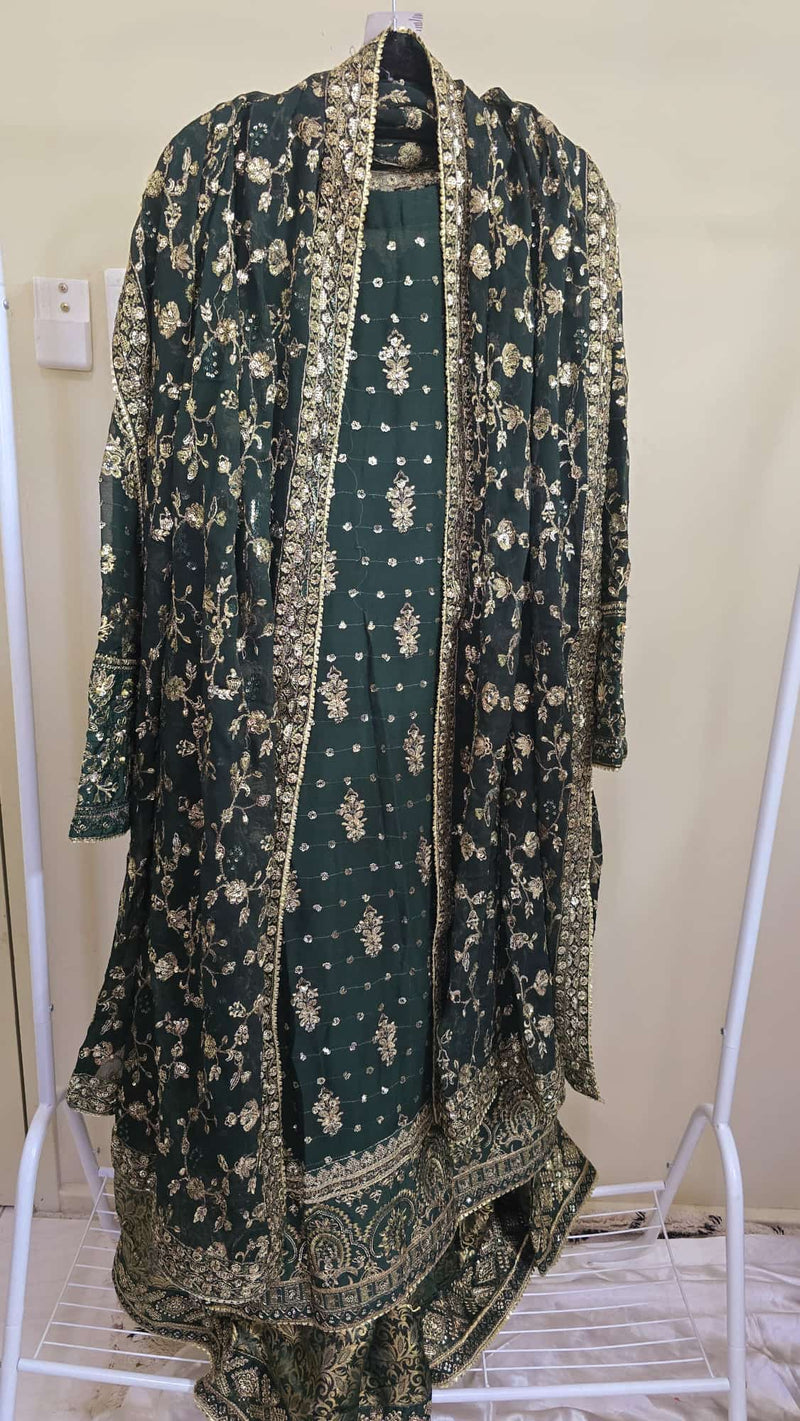 Luxury party wear formal chiffon 3pc