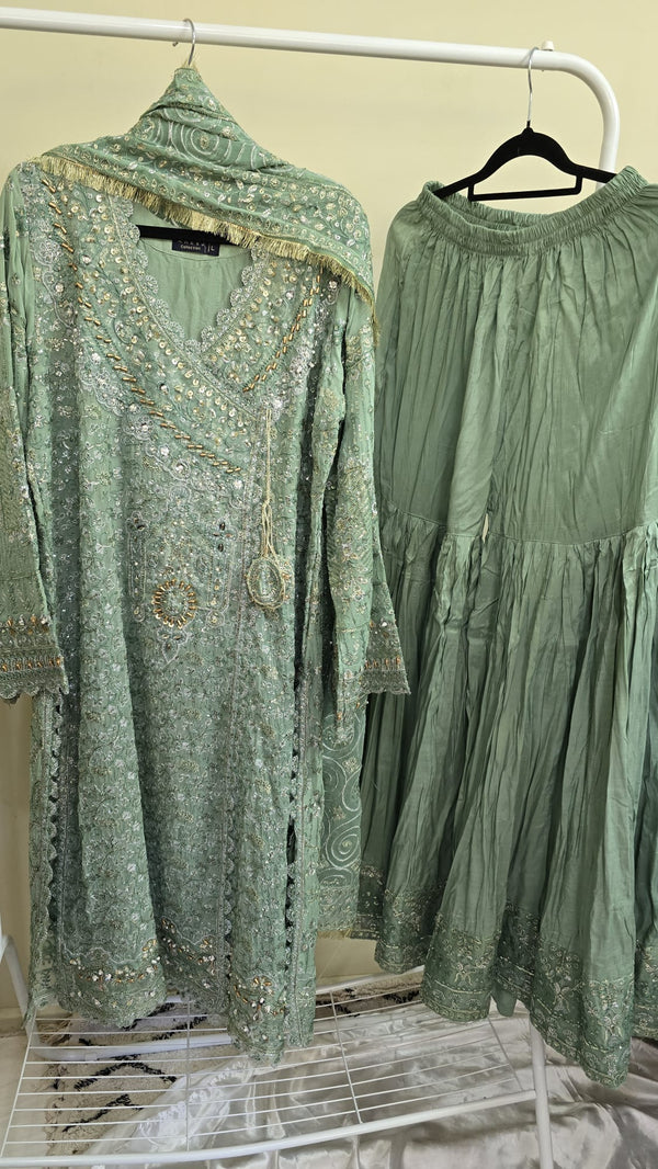 Luxury party wear formal chiffon 3pc