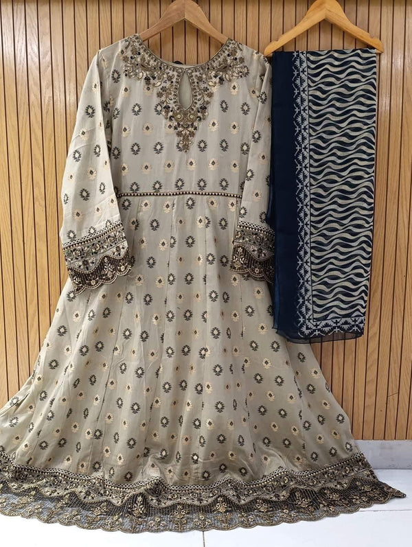 Binsaeed luxury festive frocks 3pc