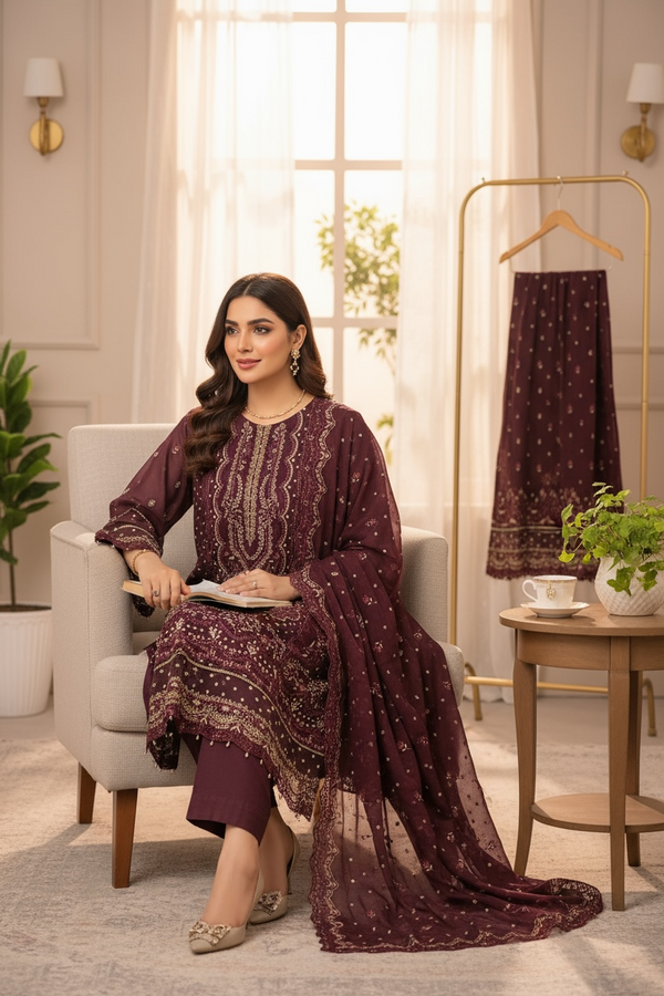 SB - chiffon suit 3pc