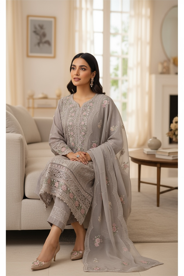 SB - chiffon suit 3pc