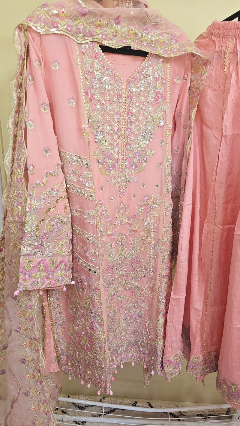 Luxury party wear formal chiffon 3pc