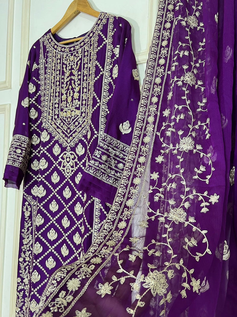 AN-Chiffon 3pc-Purple