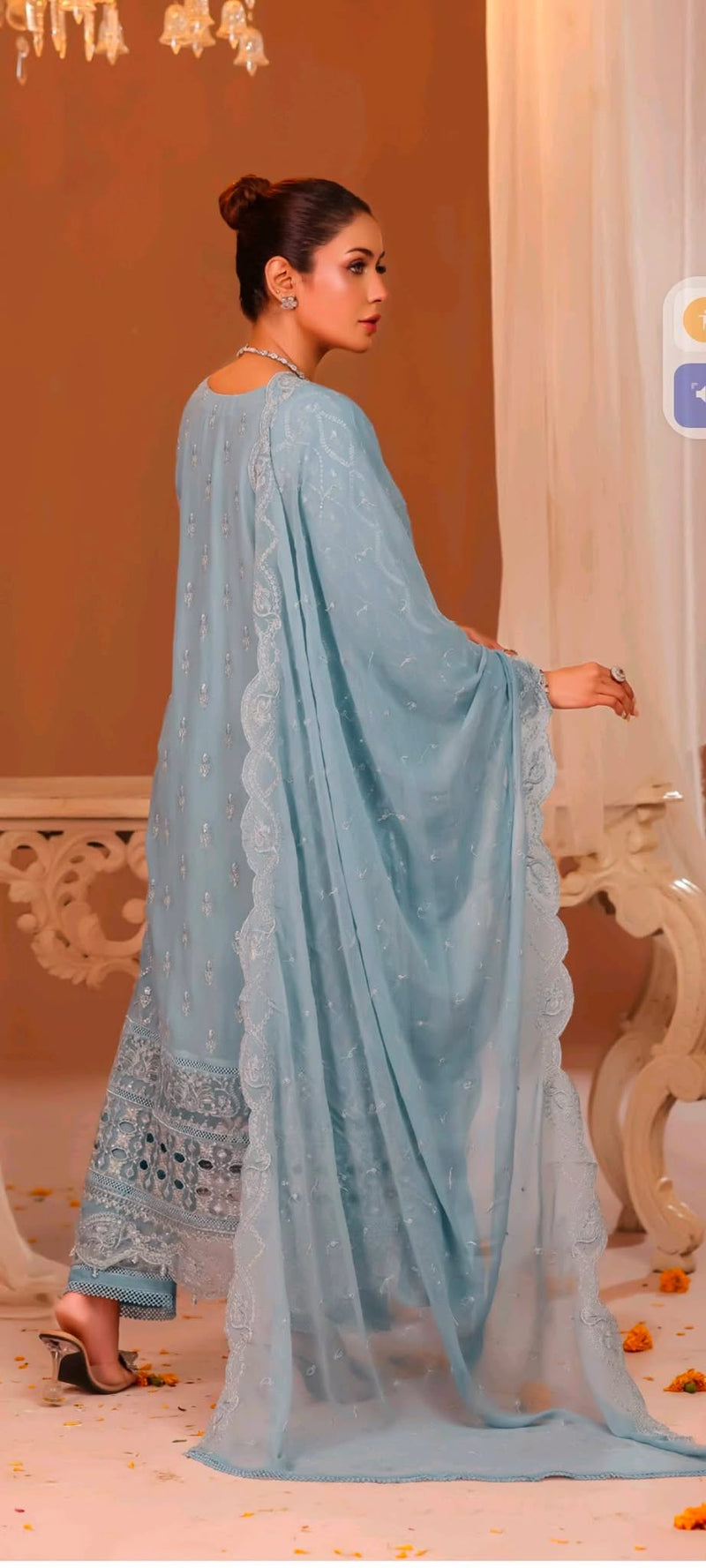 Noori Embroiderd chiffon 3pc