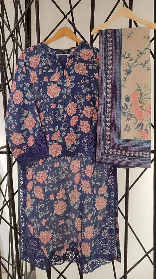 Sadabahar khaddar 3pc suit