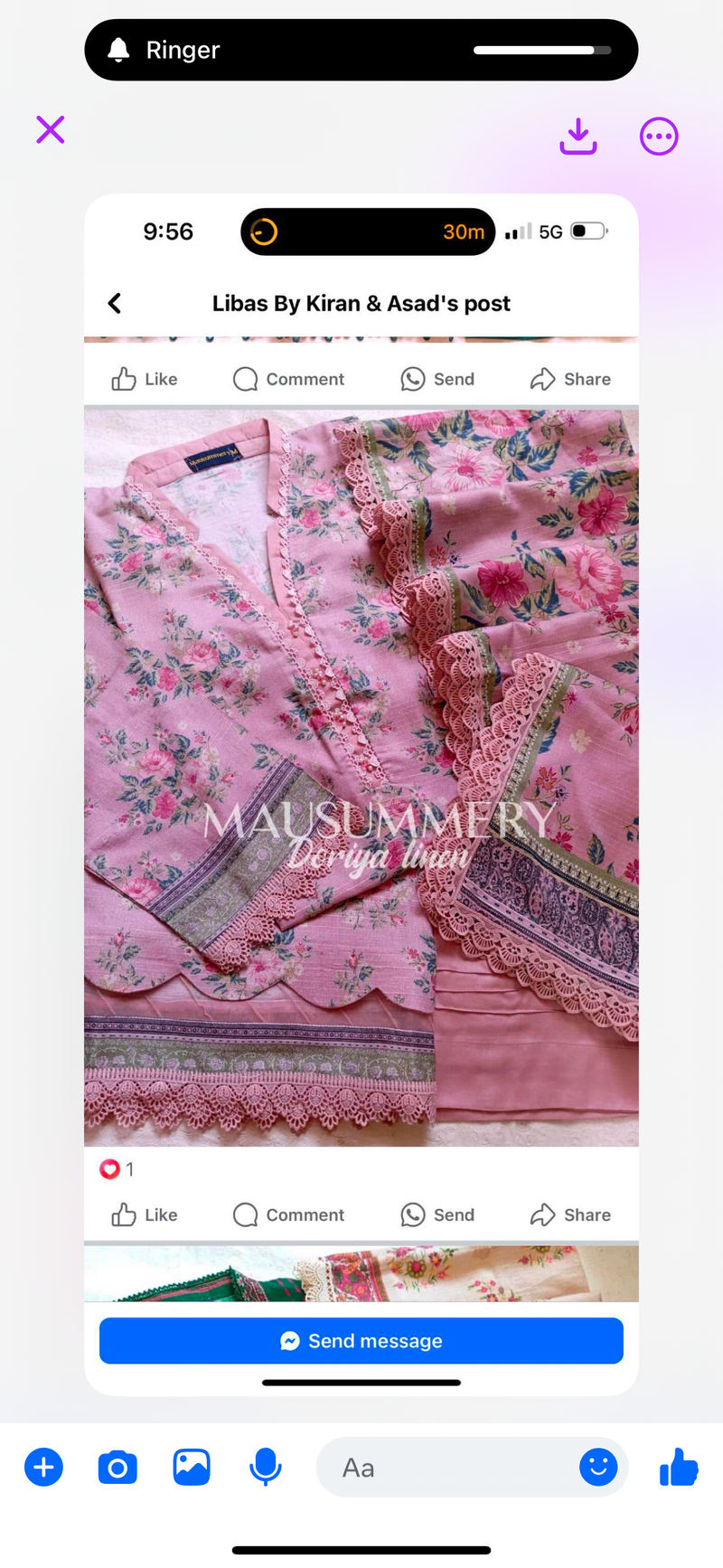 Mausammery - Linen - Afreen