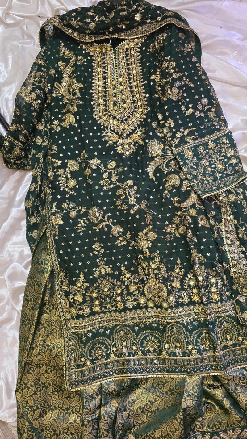 Luxury party wear formal chiffon 3pc