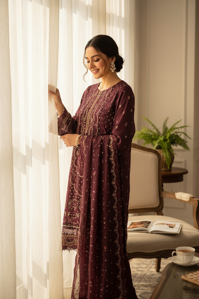 SB - chiffon suit 3pc