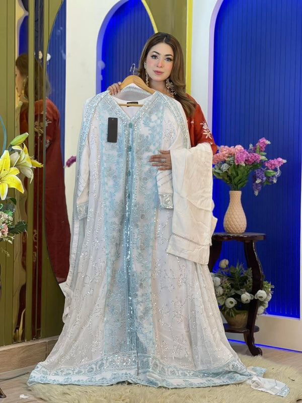 Aghanoor inspired chiffon Gown/Maxi