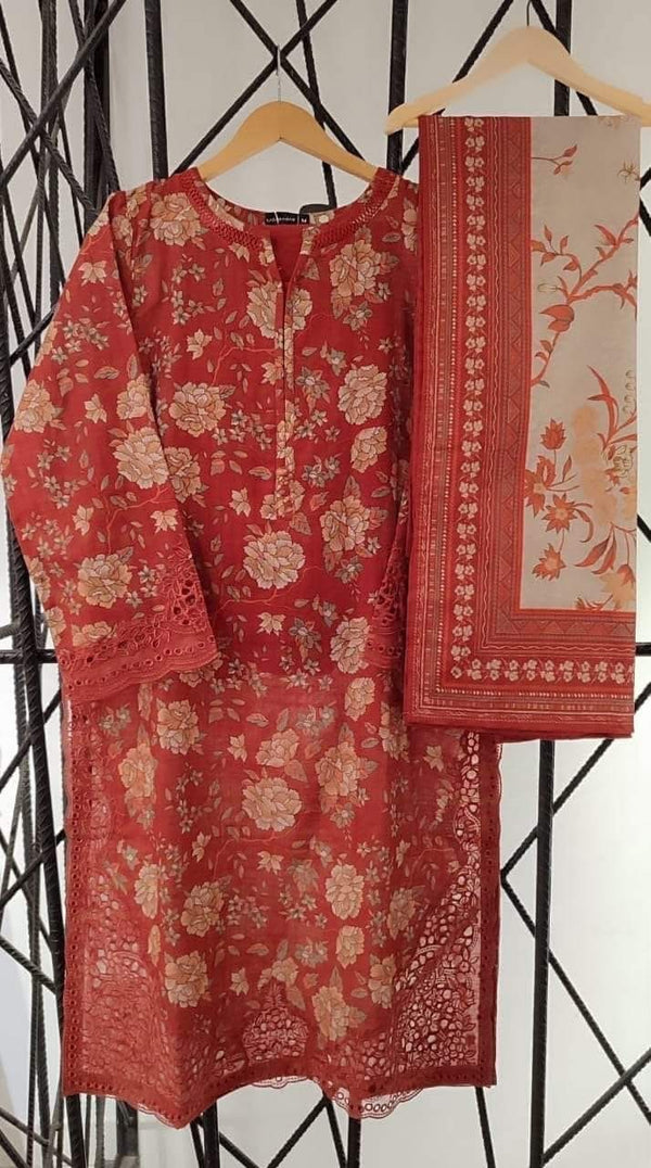 Sadabahar khaddar 3pc suit