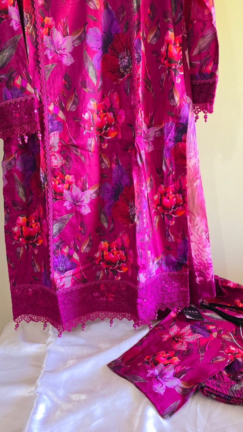 FC - Lawn with chiffon dupatta - 3 piece