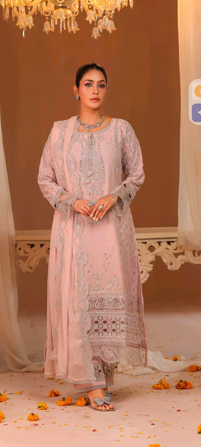 Noori Embroiderd chiffon 3pc