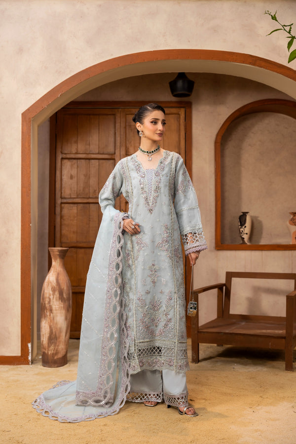 Luxury pakistani party wear formal-organza 3pc