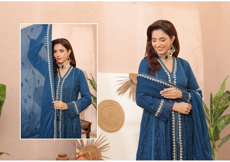 Aghanoor inspired chiffon Gown/Maxi