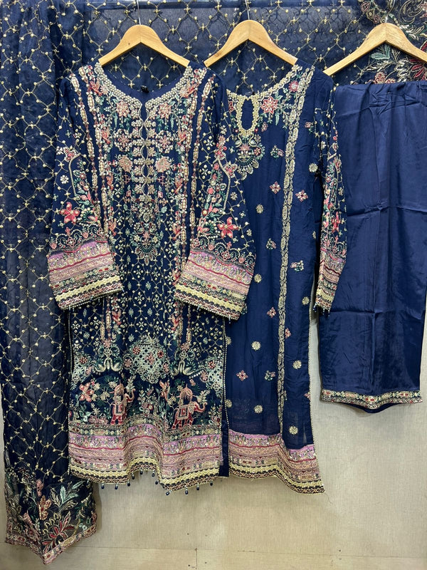 Luxury pakistani party wear formal-chiffon 3pc