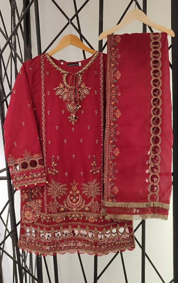 Sadabahar Mahpara luxury 3pc organza