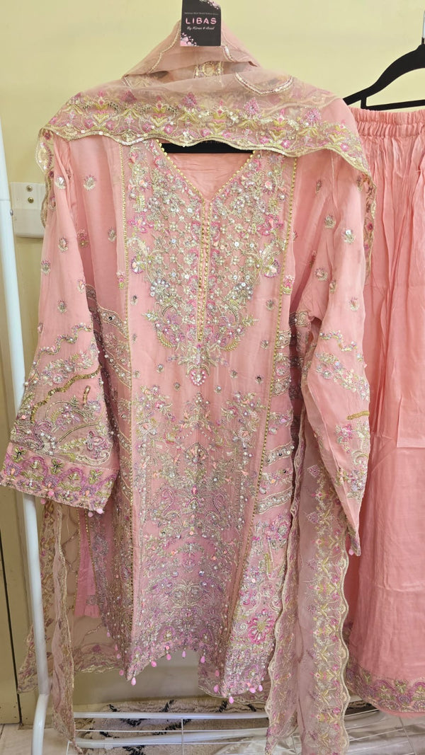Luxury party wear chiffon formal 3pc