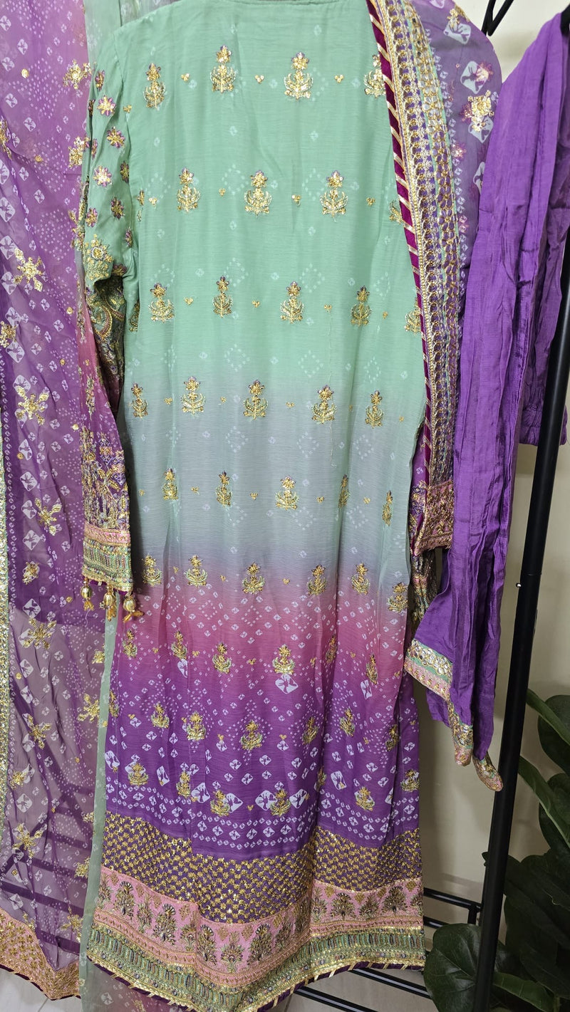 Luxury pakistani party wear formal-chiffon 3pc