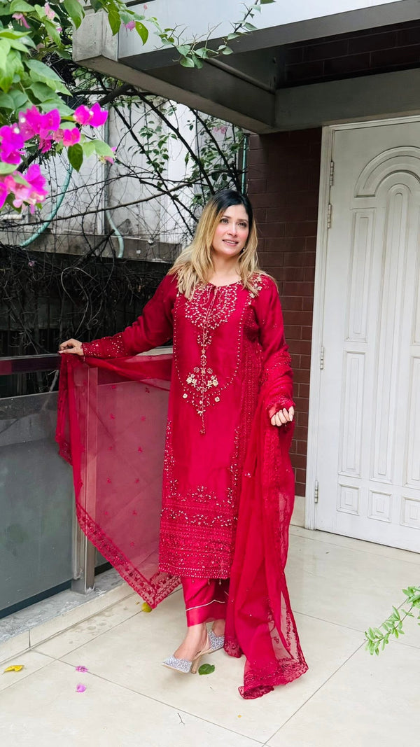 SB - Organza 3pc- Red