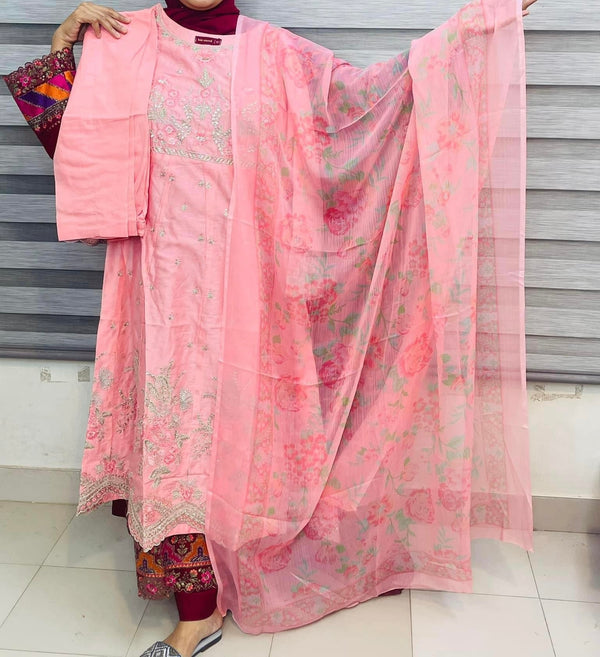 Binsaeed luxury festive frocks 3pc